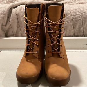 Timberland booties. Wheat Nubuck color. Worn 3 times.